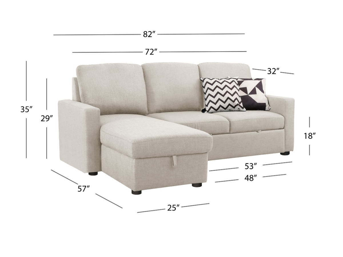 Newton Reversible Storage Sofa Bed Sectional