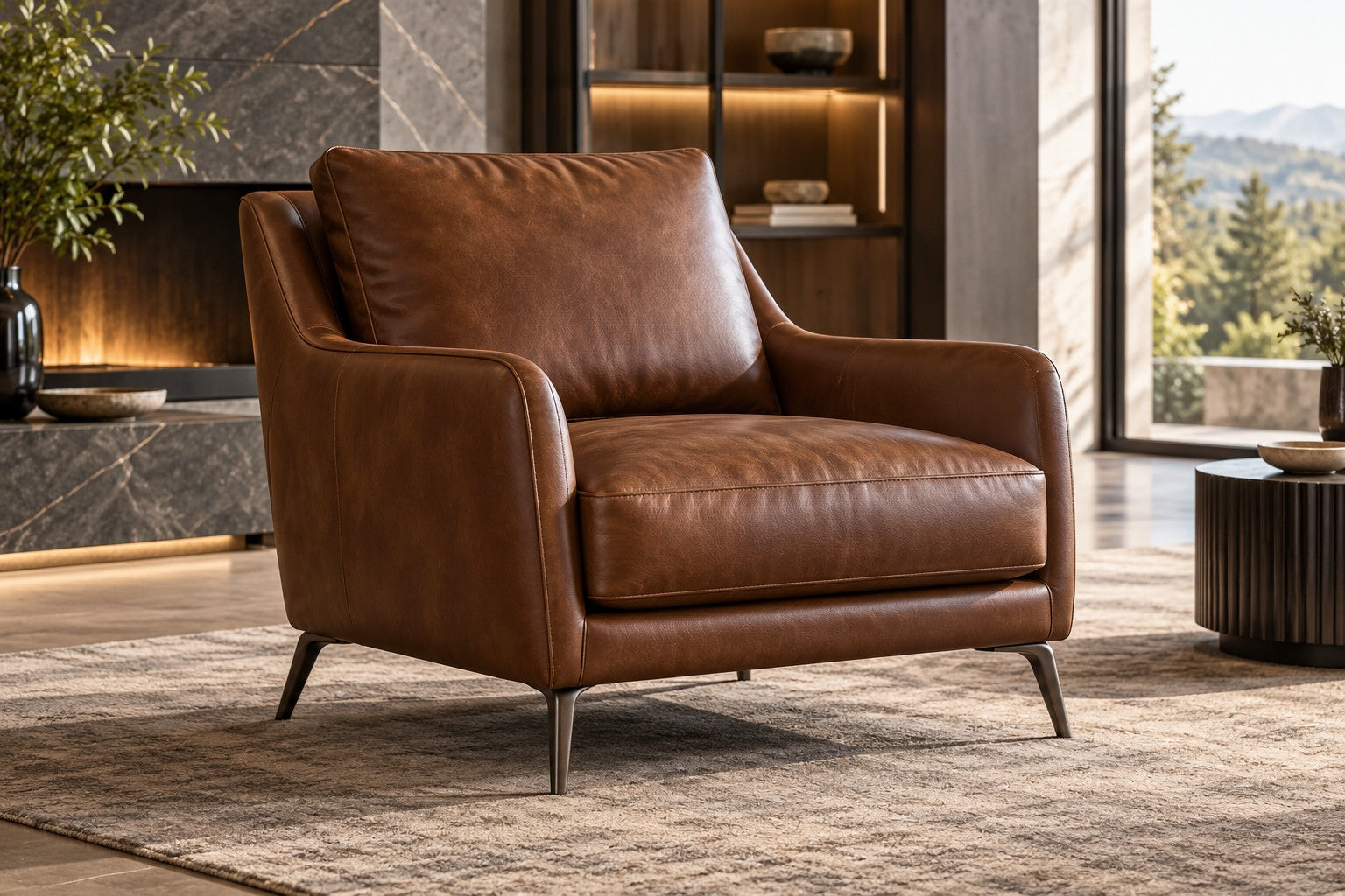 Leather Lounge Chair