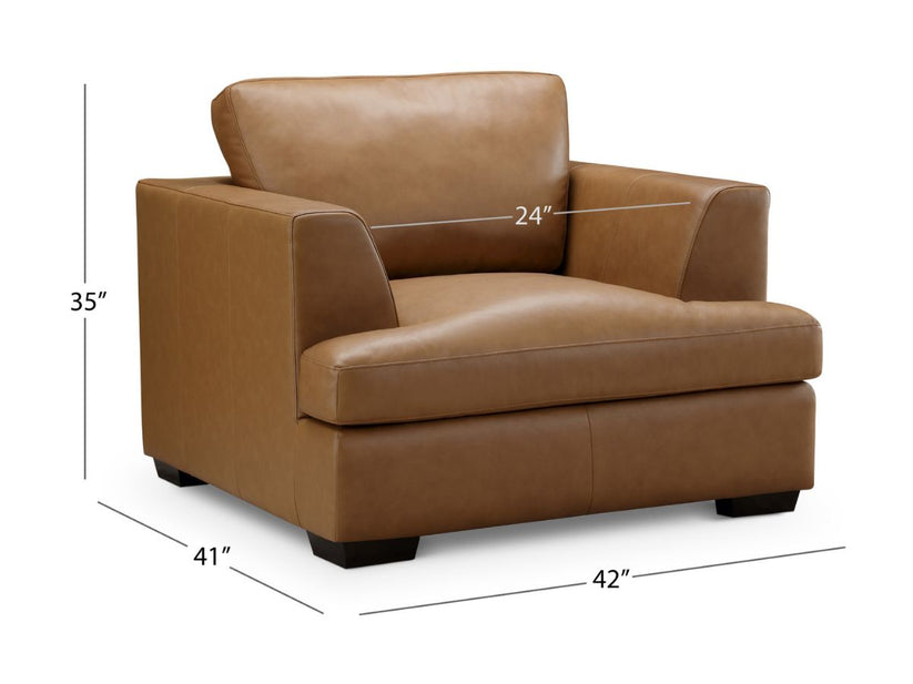 Lisbon Leather Armchair - Camel