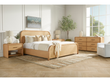 JoJo Fletcher Pauline 1-Drawer Oak & Natural Cane Nightstand - Blonde