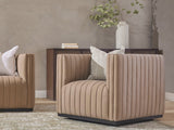 Vail Top Grain Leather Channeled Swivel Chair