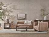 Vail Top Grain Leather Channeled Sofa