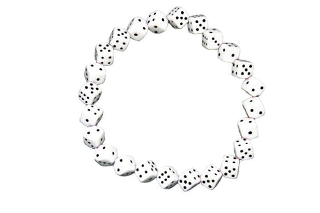 Skinny Dice Bracelet (Various Colours)