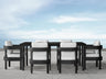 Santino® Outdoor 7-Piece 74" Dining Set - Gray Fabric with Teak Frame