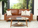 Holloway Mid-Century Leather Sofa
