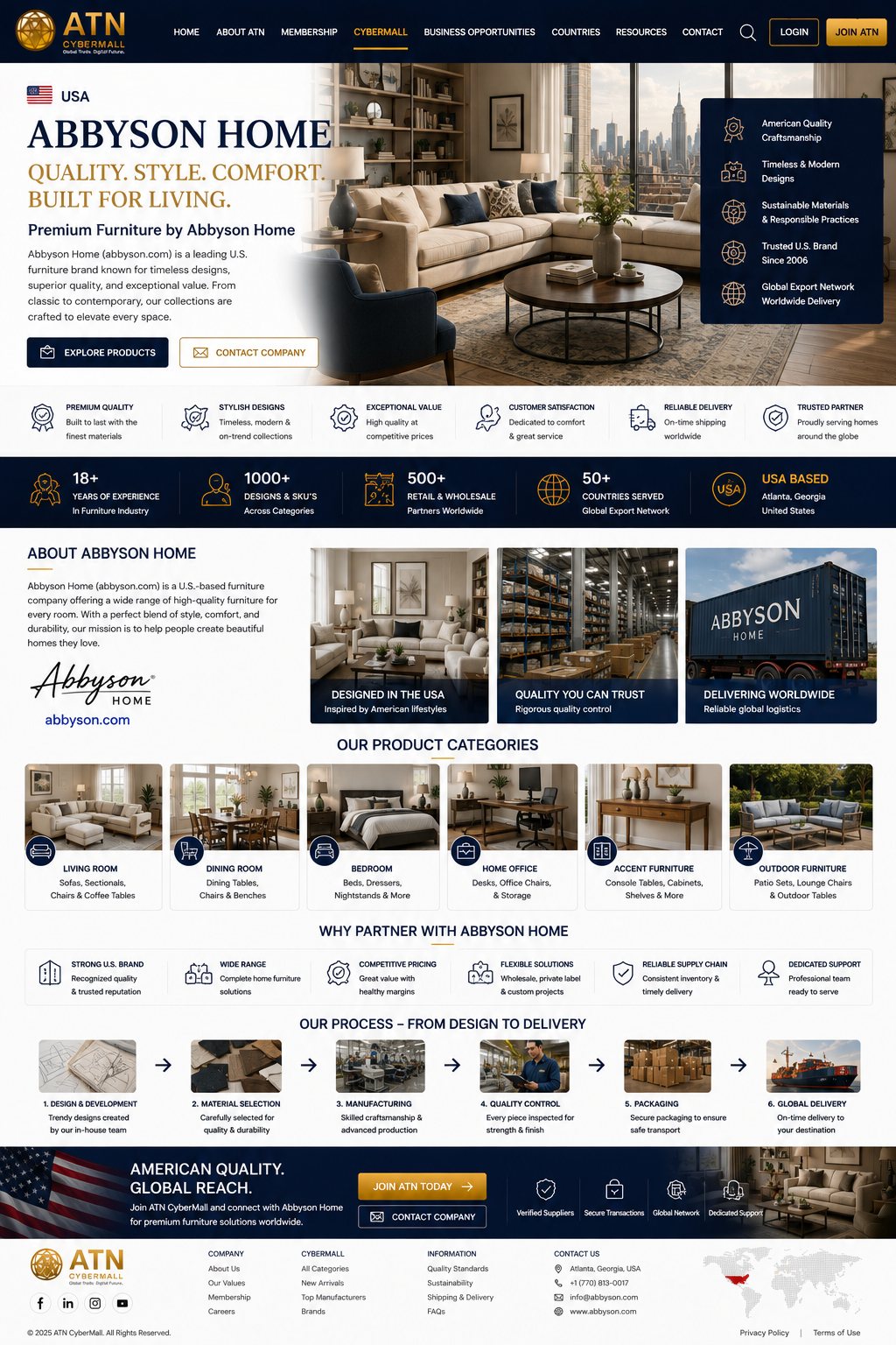 Abbyson Home - Upcoming ATN showroom design preview