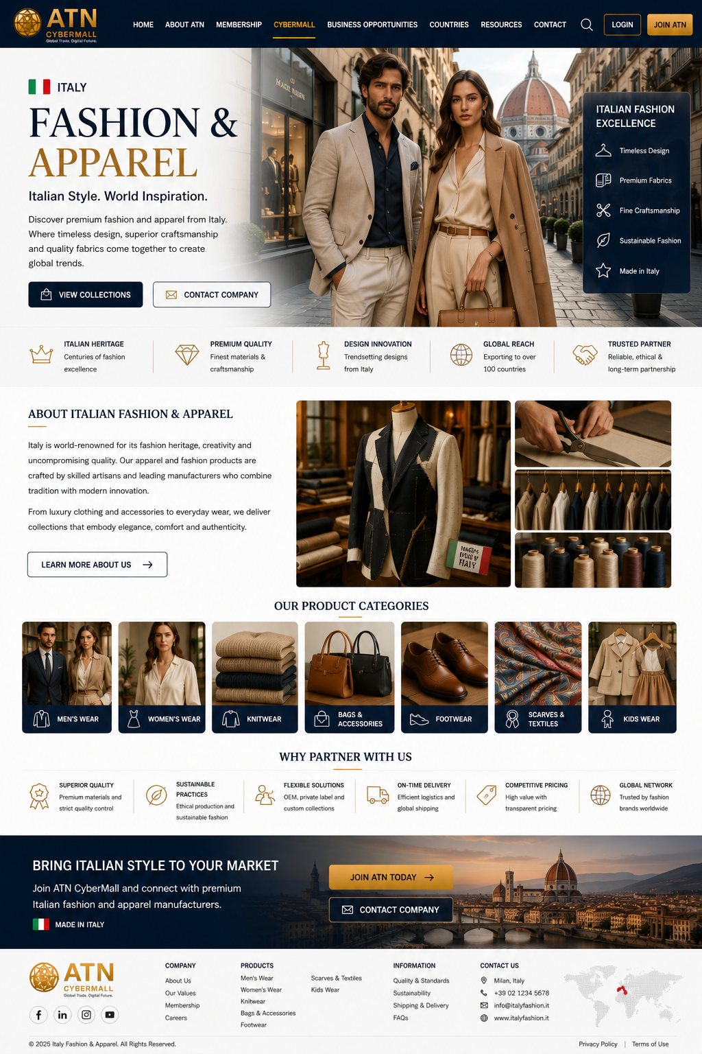 Italian Fashion & Apparel - Upcoming ATN showroom design preview