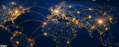 Global network connections map