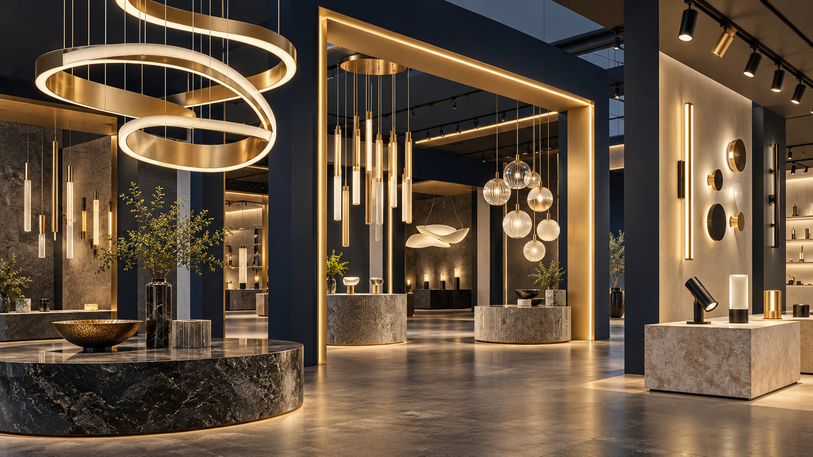 Aurel Architectural Lighting sample exhibition booth