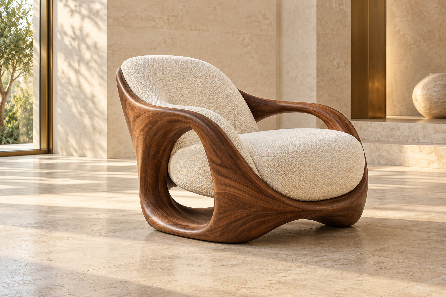Walnut Lounge Chair